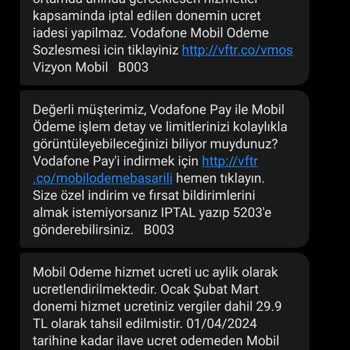 Vodafone Faturama Yansıyan İstenmeyen Mobil Ödeme!
