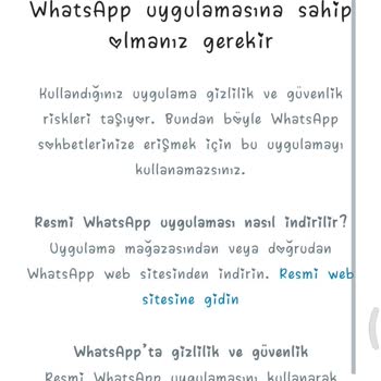 WhatsApp Aero Uygulamasının Silinmesi Aniden
