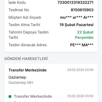Trendyol Balat Hali İademi Yapmıyor