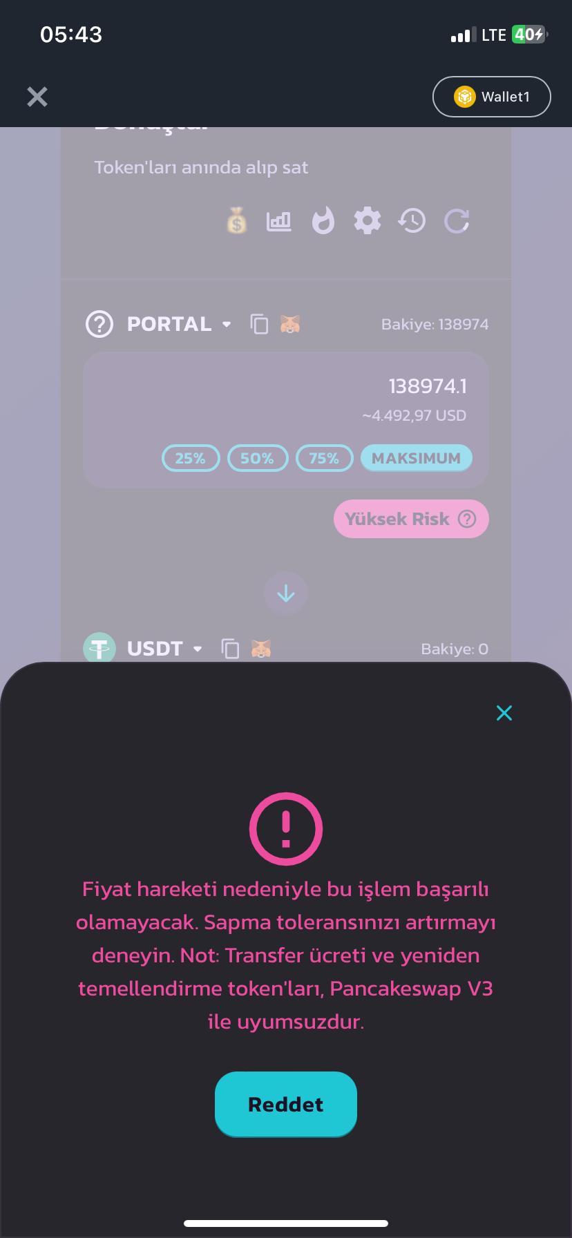 Unable to Sell Portal Coin on Pancakeswap V3 - 