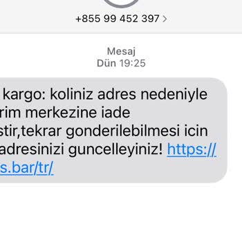PTT Adıyla Rastgele SMS Gönderim