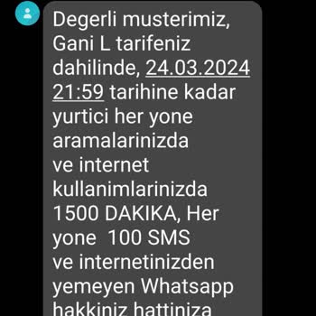 Vodafone Tarifemdeki Dakikaların Ve İnternetin Aniden Bitmesi Üzerine Şikayet