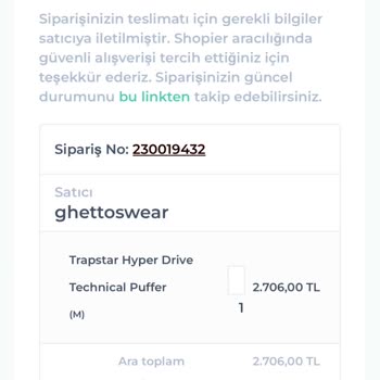 Ghetto Swear Ürünüm Teslim Edilmiyor Ücret İadesi İstiyorum
