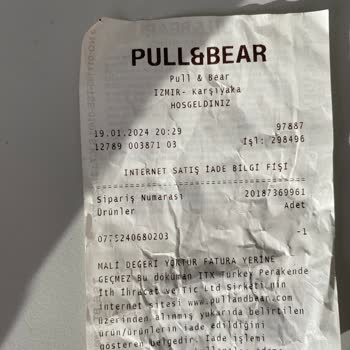 Pull And Bear İade Ücretini Vermedi