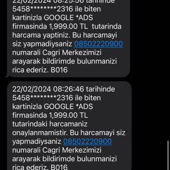 Google AdSense QNB Finansbank Kredi Kartımdan Haksız Çekim