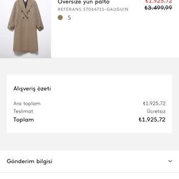 Mango Sebepsiz Ürün İadesi