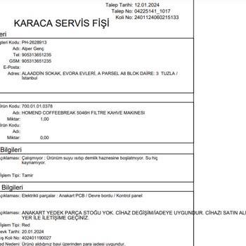 Homend Garantili Ürünü Tamir Etmiyor Değişim Yapmıyor