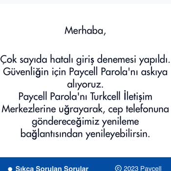 Paycell'e Giriş Yapamıyorum