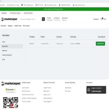 Marketsepet.com Firmaya Hiçbir Şekilde Ulaşılamıyor Siparişim Gönderilmiyor.