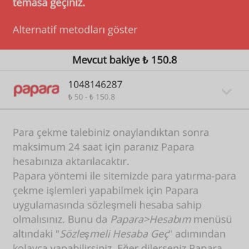 BETS10'DA Para Çekimi Yapılmıyor