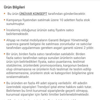 Trendyol Ünüvar Konsept Satıcısı Yanlış Ürün Gönderildi
