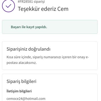 Farmareyon Ürün Teyit Mesaj Gelmedi
