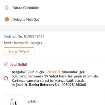 Trendyol Ürünüm Tarafıma Gönderilmediği İçin Şikayetçiyim