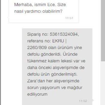 Zara Online Alışverişte Hep Defolu Ürün Gönderiyor Ve Destek Olmuyor!