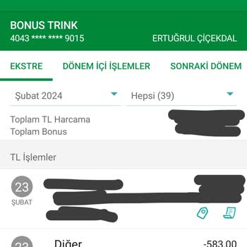 Garanti Bankası Bonus Kredi Kartı Yıllık Aidat Ödemesi