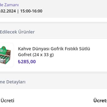 Getir Çarşı Ve Kahve Dünyası Yanlış Ürün Mağduriyeti