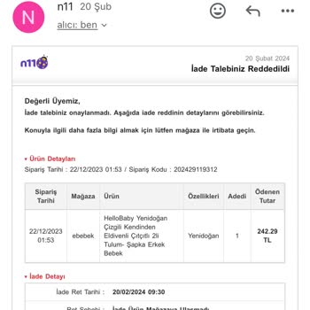 N11 Ve Kargoist'ten Ücret İade Talebi