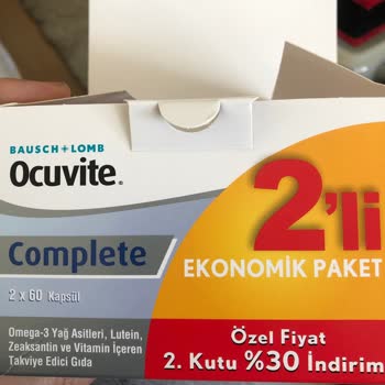 Bausch & Lomb Ocuvite Complete 2'li Eko Paket Satın Aldım Üts Kayıtlarında Çıkmıyor