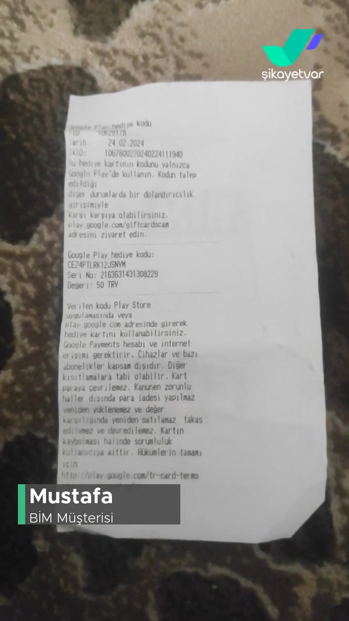 BİM Play Store Kartı Sorunu videonun kapak resmi
