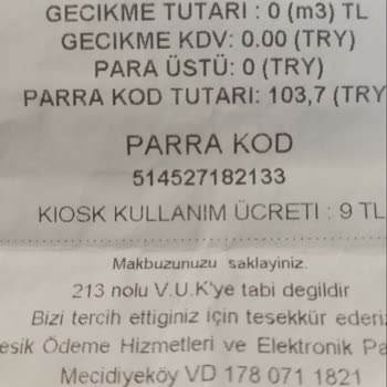 Gazmatik Ödeme Sorunu: 103.7 TL'nin İadesini Bekliyoruz
