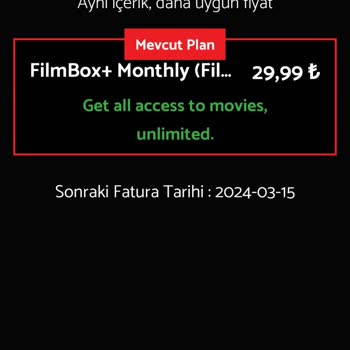 Filimbox Üyelik İptali