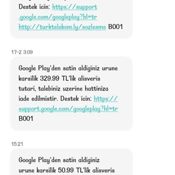 Google Play'den Yanlış Satın Alım