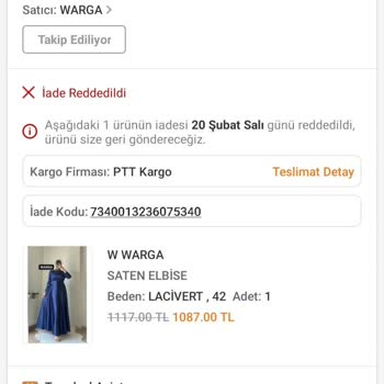 Trendyol Kusurlu İadeyi Reddedilme