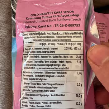 Migros'ta Satılan Tuzsuz Çekirdek Paketlerindeki Kalite Sorunları