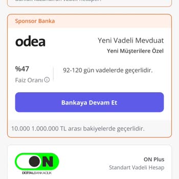 Odeabank Faiz Oyunu Yapıyor Parayı Atınca Düşürüyor