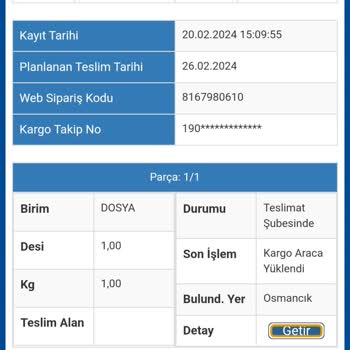 Sürat Kargo Kargom Değiştirdiğim Adrese Teslim Edilsin