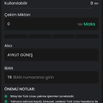 Bitay Çektiğim Para Hesaba Yatmadı