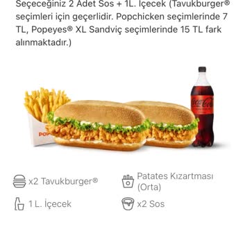 Popeyes Tıkla Gelsin Fiyat Farklılıkları Ve Müşteri Hizmetleri Eksikliği