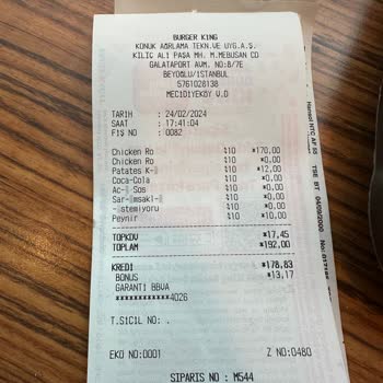 Burger King'in Patates Gramajı