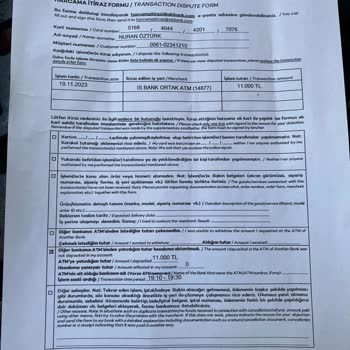 Akbank Harcama İtirazı ( ATM Para Sıkışması)