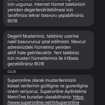 Superonline Nakil İşlemi Hatası