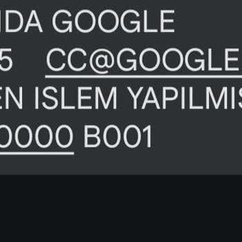 Google Bilgim Dışında Ziraat Kartından Harcama