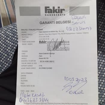 Fakir Ev Aletleri Robot Süpürge İade Ve Değişim Süreciyle İlgili Yaşanan Sorunlar