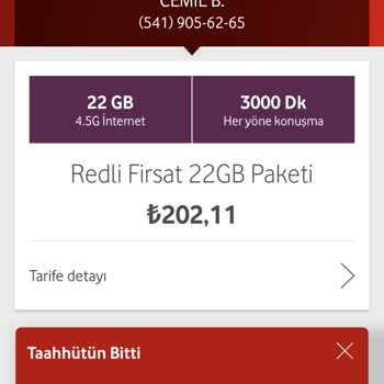 Vodafone Taahhüt Sorunu Çözün