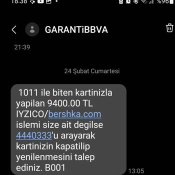 iyzico/Bershka Üzerinden Kartımdan Benden Habersiz Para Çekilmesi