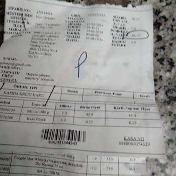 Carrefour SA Özensiz Sipariş Ve Eksik Gelmesi