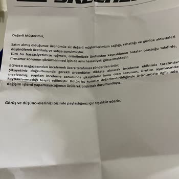 İzmit 41 Burada AVM Boyner Mağazasında Alınan Skechers Bot Yırtılması