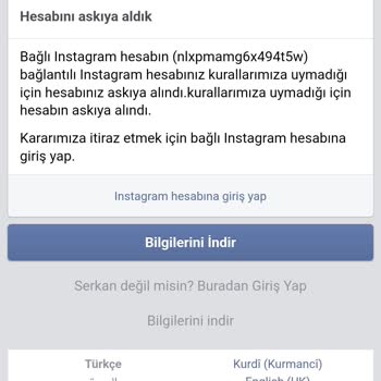 Facebook Hesabım Askıya Alındı