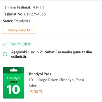İade Edilmeyen Trendyol Pass Hakkı