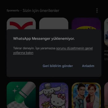 WhatsApp Yüklenmiyor Hata Veriyor