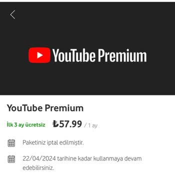 Vodafone Premium Paketimi İptal Etti