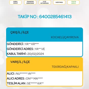 PTT Kargo Kredi Kartım Yanlış Kişiye Gönderildi!