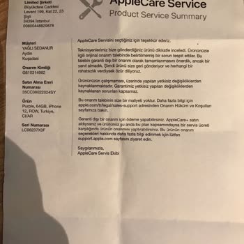 Apple Garanti Kapsamaması Onarım İçin Ücret İstenmesi