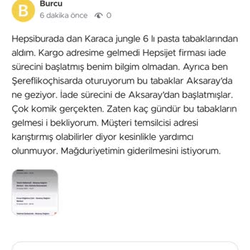 Hepsiburada Hepsijet Kargo Teslimat Sorunu