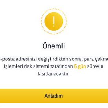 Binance TR Binance'e Kayıtlı E-posta Adresimi Kapattım, Şimdi De Giremiyorum.