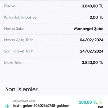 Türkiye Finans Bloke Hesap Blokesi